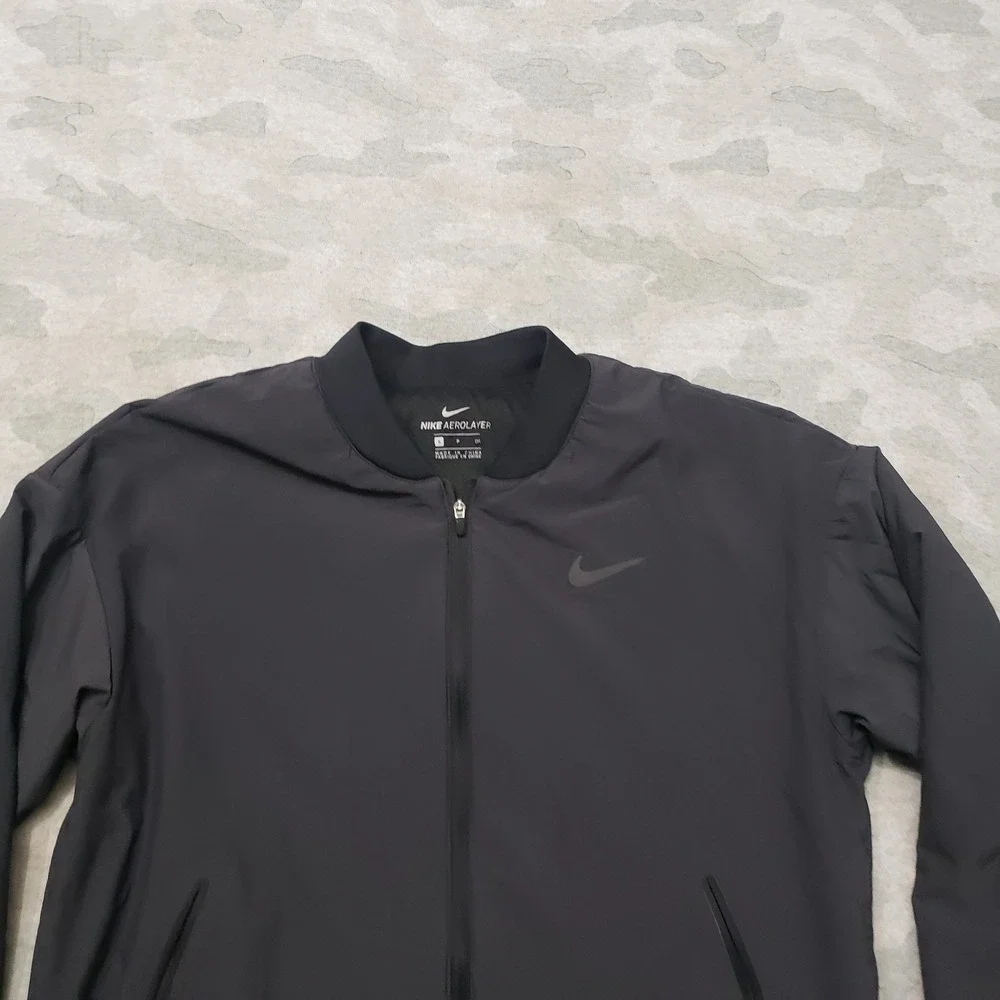Nike Jacket Womens Small Gray Full Zip Aerolayer Crop